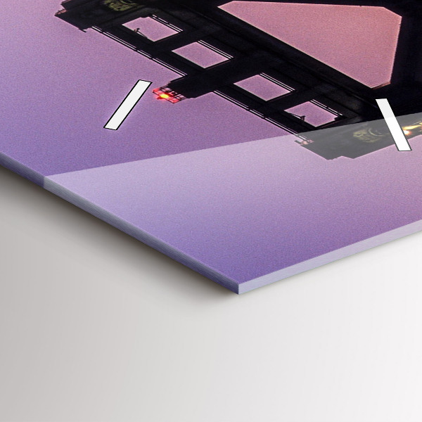 Vertical wall clock USA sunset