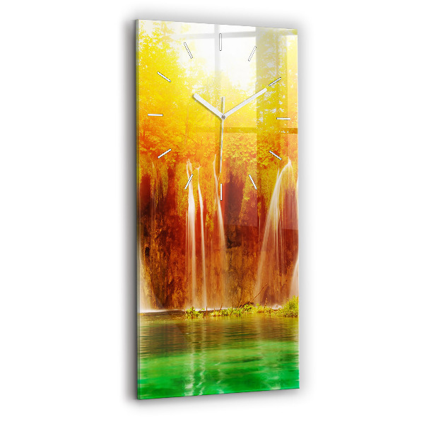Vertical wall clock View of the waterfall