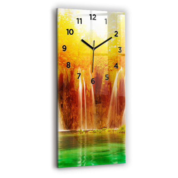 Vertical wall clock View of the waterfall