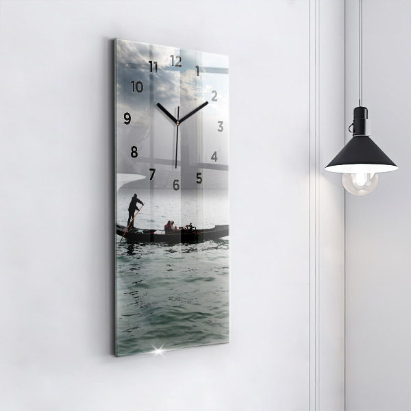Vertical wall clock Gondola in Venice