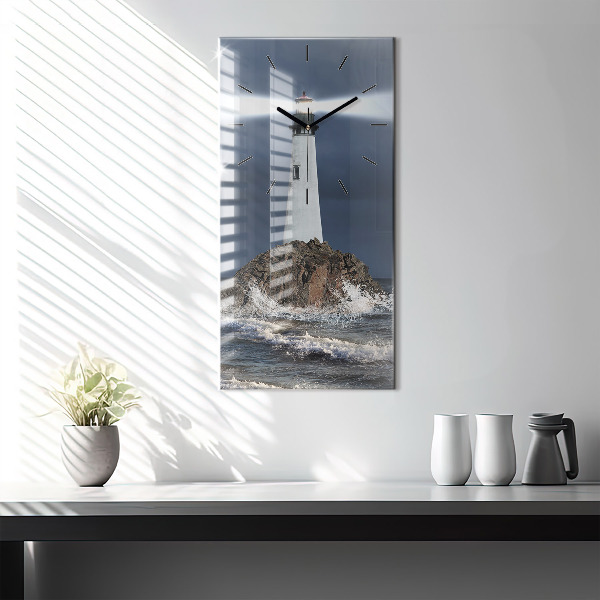Vertical wall clock Lighthouse