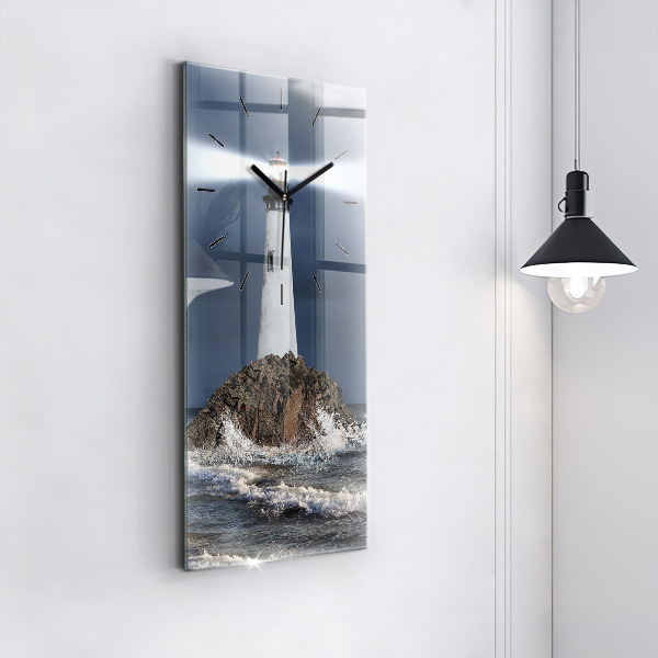 Vertical wall clock Lighthouse
