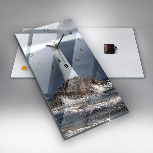 Vertical wall clock Lighthouse