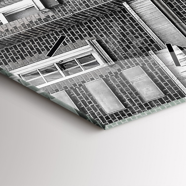 Vertical wall clock Red double-decker bus