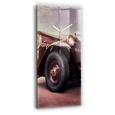Vertical wall clock Vintage car
