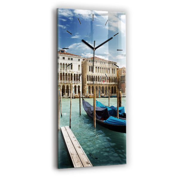 Vertical wall clock Gondolas Venice Italy