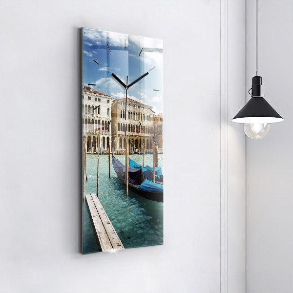 Vertical wall clock Gondolas Venice Italy