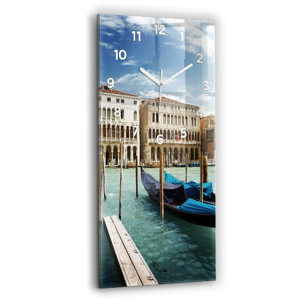 Vertical wall clock Gondolas Venice Italy