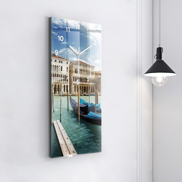Vertical wall clock Gondolas Venice Italy