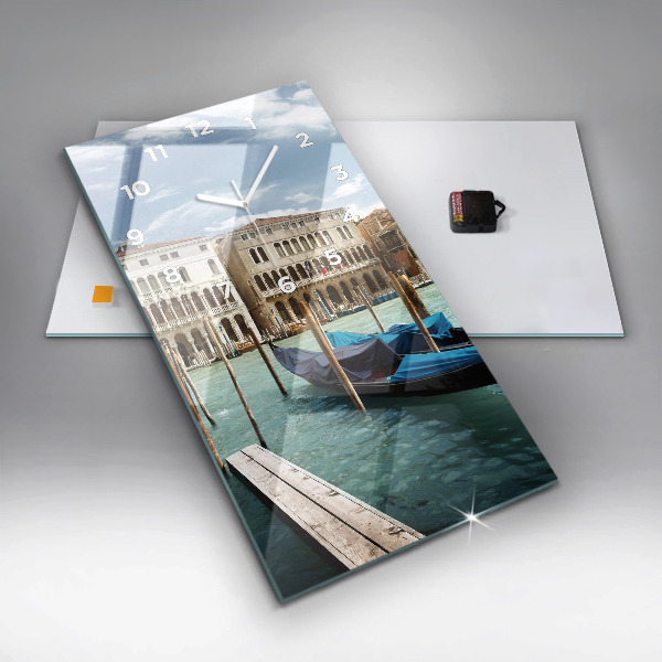 Vertical wall clock Gondolas Venice Italy