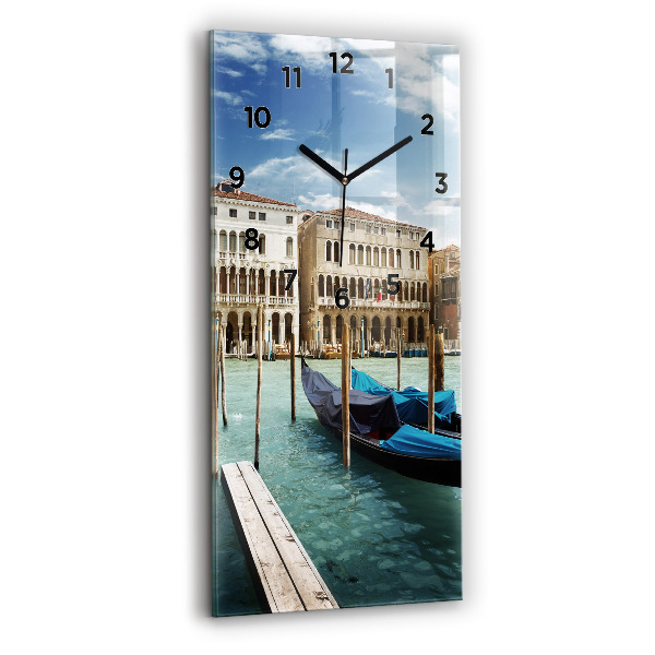 Vertical wall clock Gondolas Venice Italy