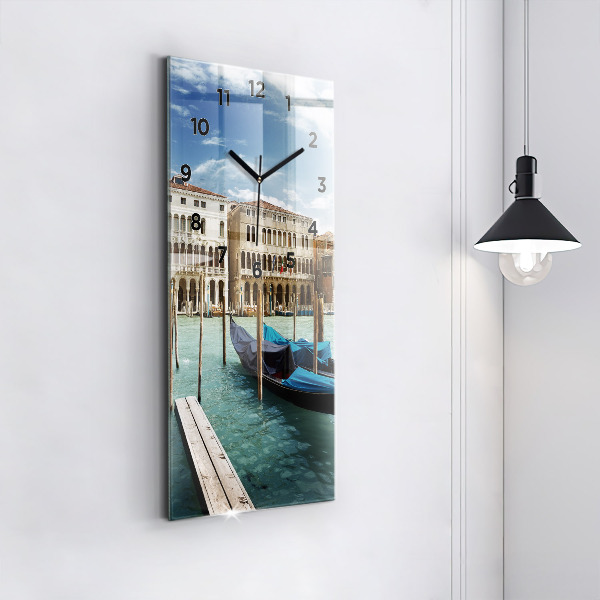 Vertical wall clock Gondolas Venice Italy