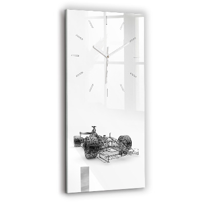 Vertical wall clock F1 car design