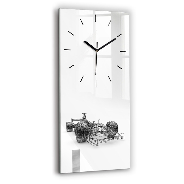 Vertical wall clock F1 car design