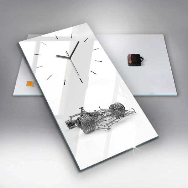 Vertical wall clock F1 car design