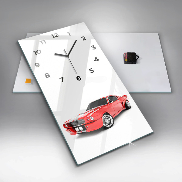 Vertical wall clock Sports car