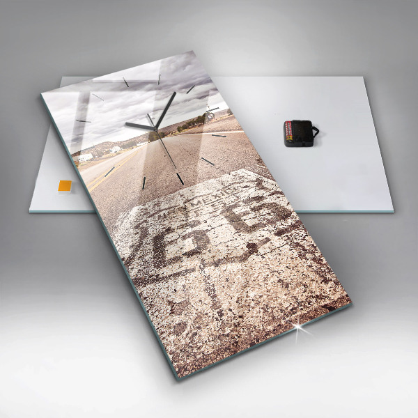 Vertical wall clock Route 66 USA