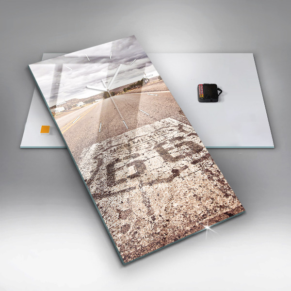 Vertical wall clock Route 66 USA