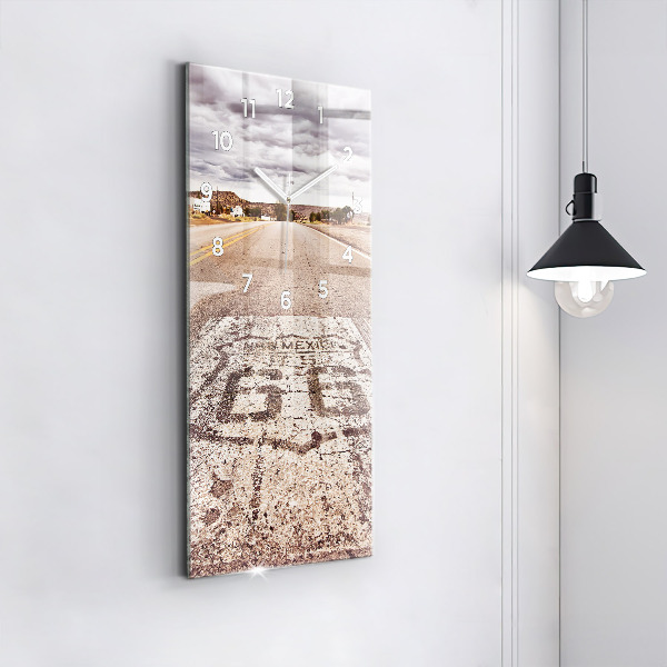 Vertical wall clock Route 66 USA