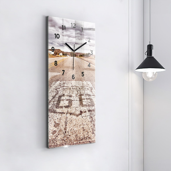 Vertical wall clock Route 66 USA