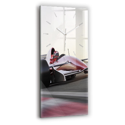 Vertical wall clock Sports racing car