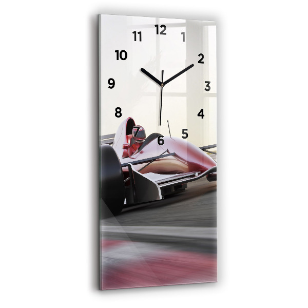 Vertical wall clock Sports racing car