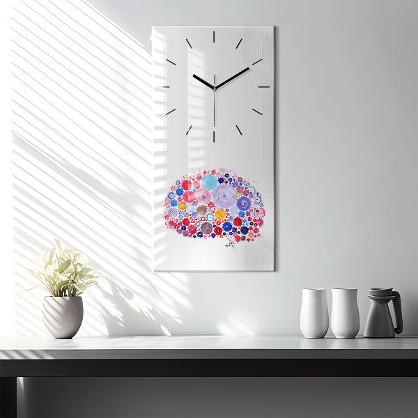 Vertical wall clock Colorful Abstract Illustration