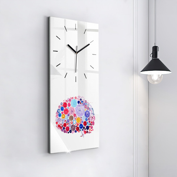 Vertical wall clock Colorful Abstract Illustration
