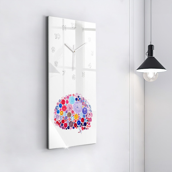 Vertical wall clock Colorful Abstract Illustration