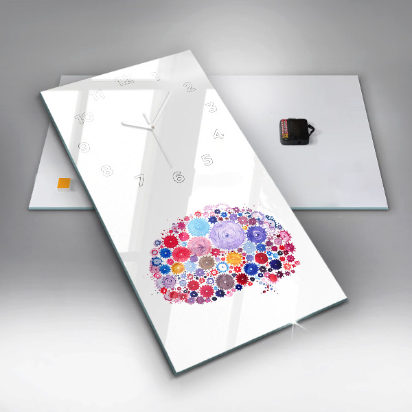 Vertical wall clock Colorful Abstract Illustration