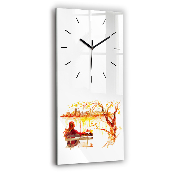Vertical wall clock Autumn Landscape