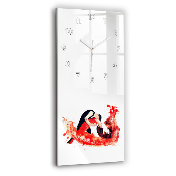 Vertical wall clock A sensual tango full of emotions