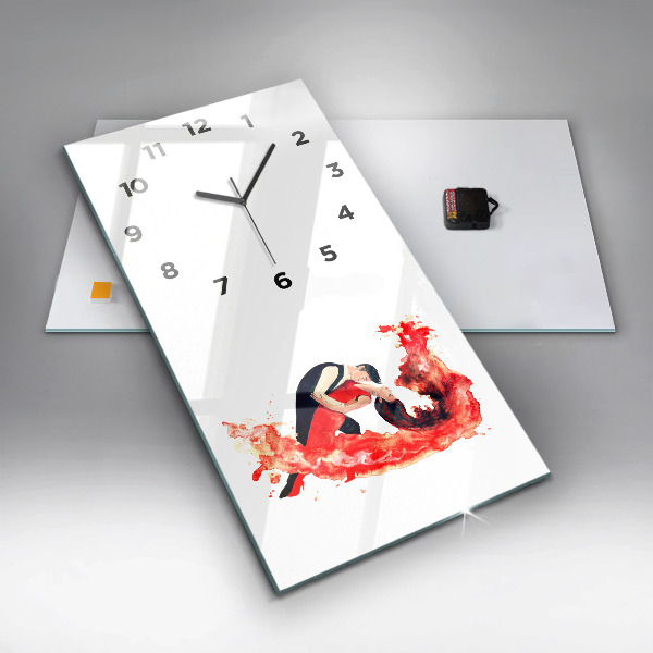 Vertical wall clock A sensual tango full of emotions