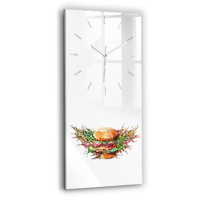 Vertical wall clock XXL Cheese Burger