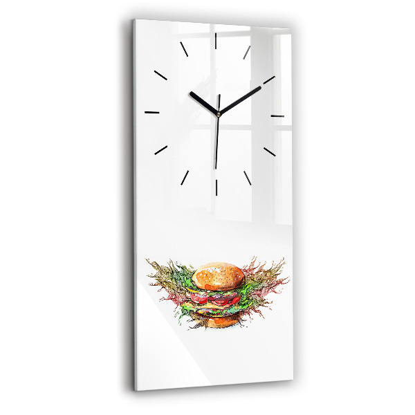 Vertical wall clock XXL Cheese Burger