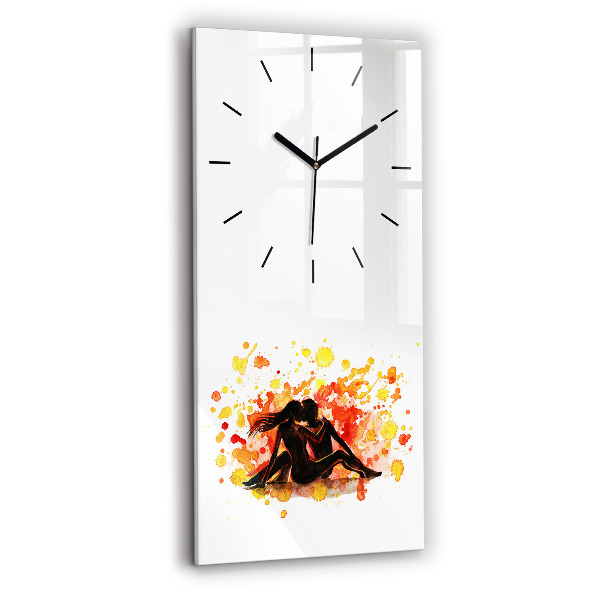 Vertical wall clock Love and a couple in love
