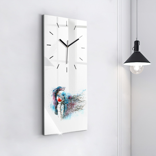 Vertical wall clock Astronaut abstraction