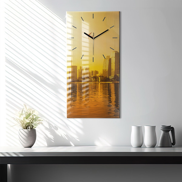 Vertical wall clock Zhujiang River China