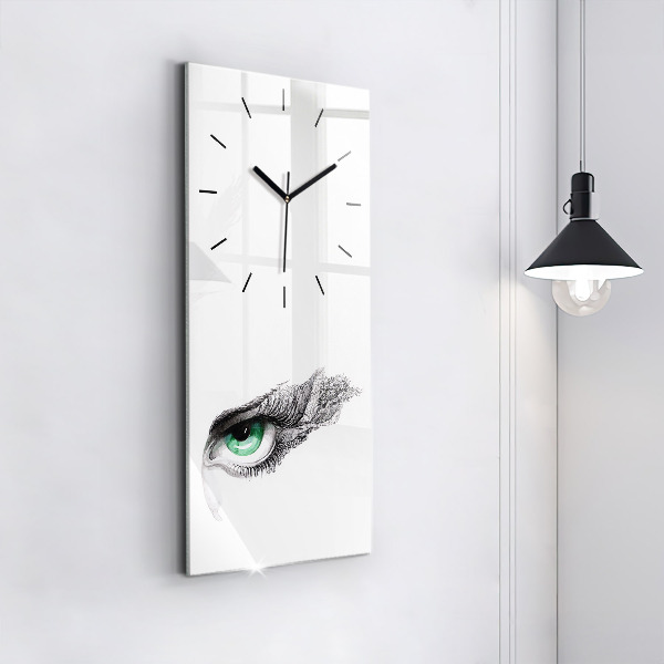 Vertical wall clock Abstraction of the human eye