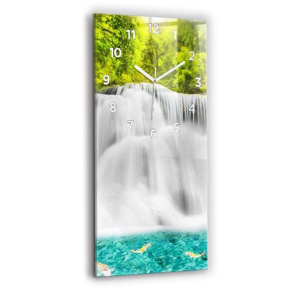 Vertical wall clock Waterfall in Thailand