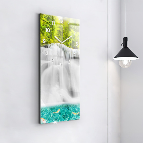 Vertical wall clock Waterfall in Thailand