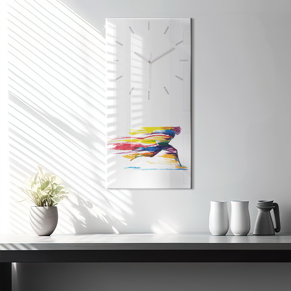 Vertical wall clock Runner illustration