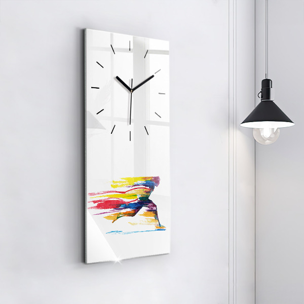 Vertical wall clock Runner illustration
