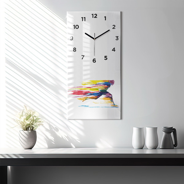 Vertical wall clock Runner illustration