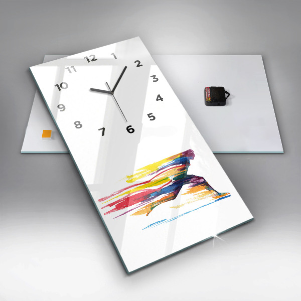 Vertical wall clock Runner illustration