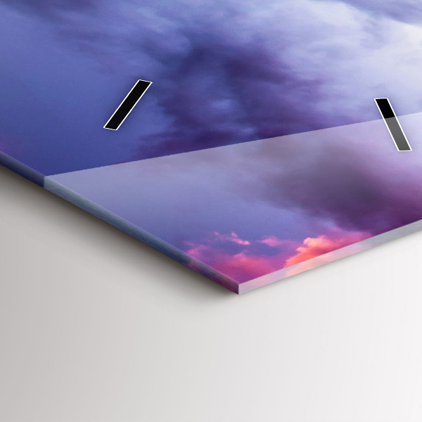 Vertical wall clock Winter Mountain Landscape