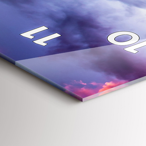 Vertical wall clock Winter Mountain Landscape