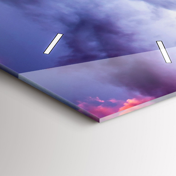 Vertical wall clock Winter Mountain Landscape