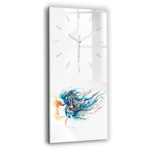 Vertical wall clock Illustration of a handset