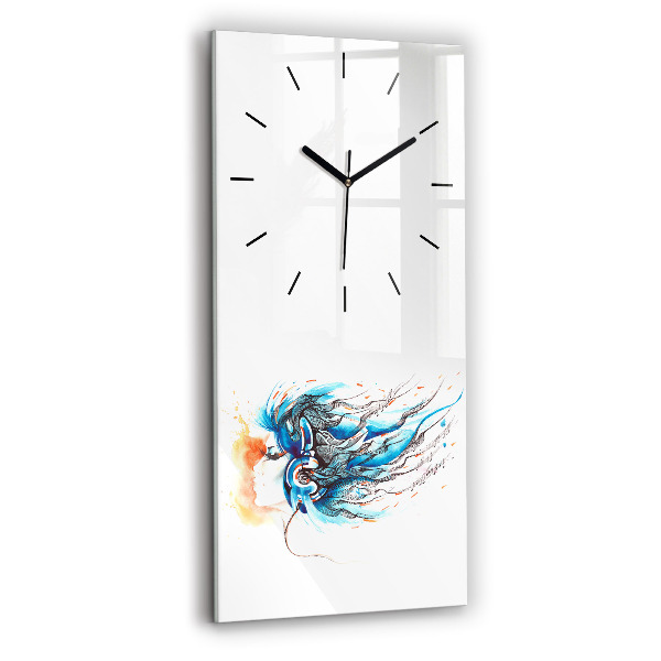 Vertical wall clock Illustration of a handset